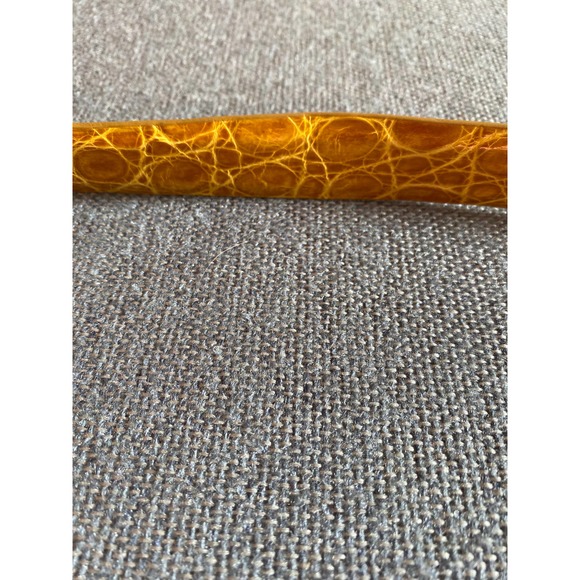The Worth Collection womans belt Mustard classic croco belt crocodile size PT 28 - Picture 6 of 16